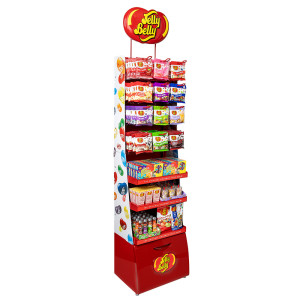 置物 Jelly Belly Jelly Belly Curve Rack Combo Display - Shelf Kit | Nassau Candy