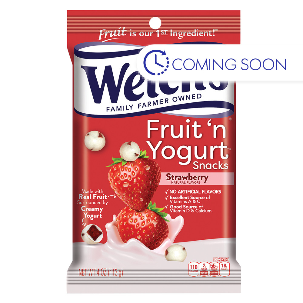 Welchs Fruit N Yogurt Strawberry Snacks 4 Oz Peg Bag 4685