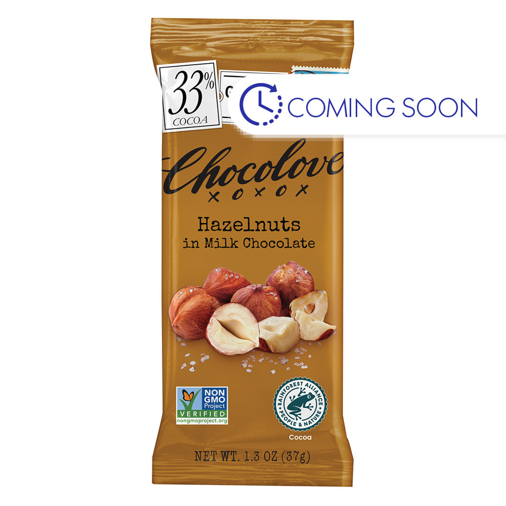 Chocolove Hazelnuts in Milk Chocolate 1.3 oz Nassau Candy