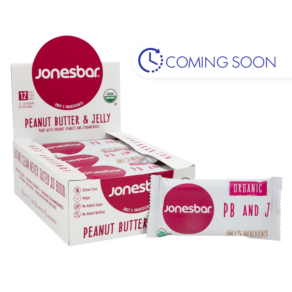 Jonesbar Organic Peanut Butter & Jelly 1.7 oz Nassau Candy