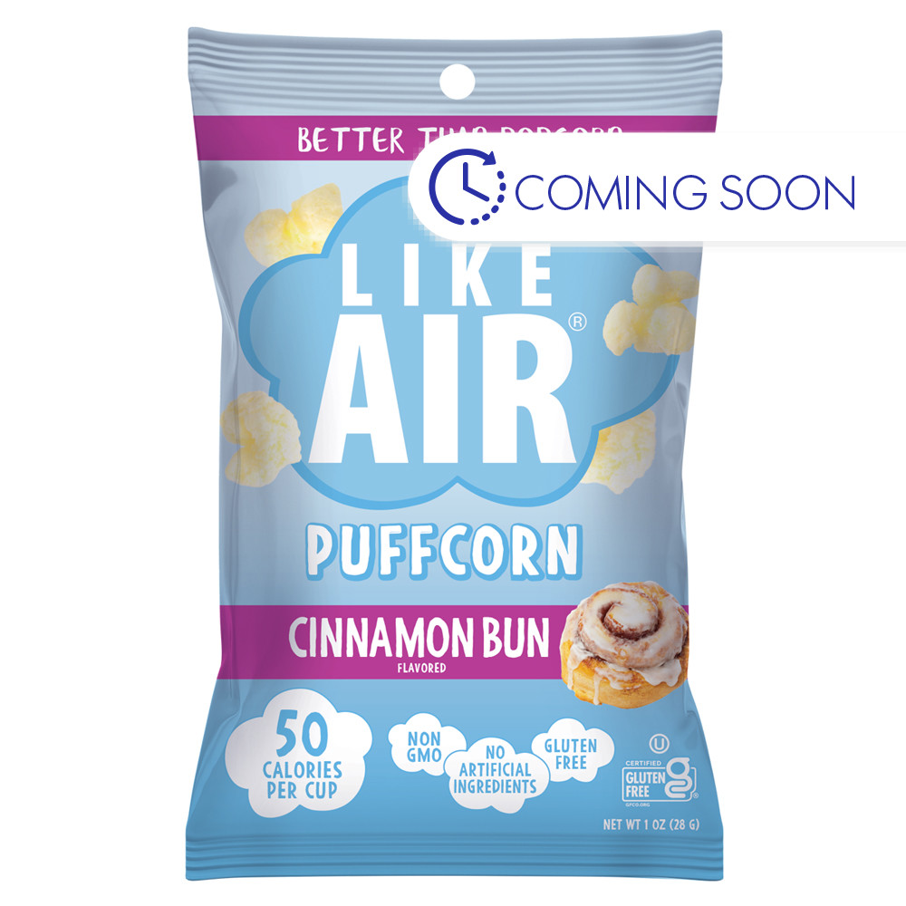 Like Air Cinnamon Bun Puffcorn 1oz Nassau Candy
