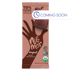 NIBMOR ORGANIC 72% DARK CHOCOLATE 2.2 OZ BAR