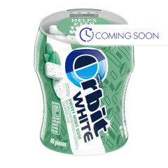 ORBIT WHITE SWEET MINT GUM 40 PC BOTTLE