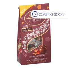 LINDT LINDOR MILK CHOCOLATE MAPLE TRUFFLE 5.1 OZ BAG