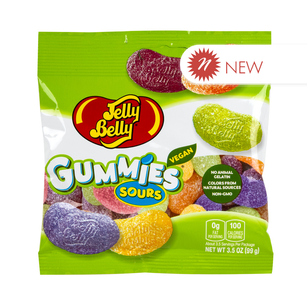JELLY BELLY GUMMIES SOURS PEG BAG 3.5 OZ
