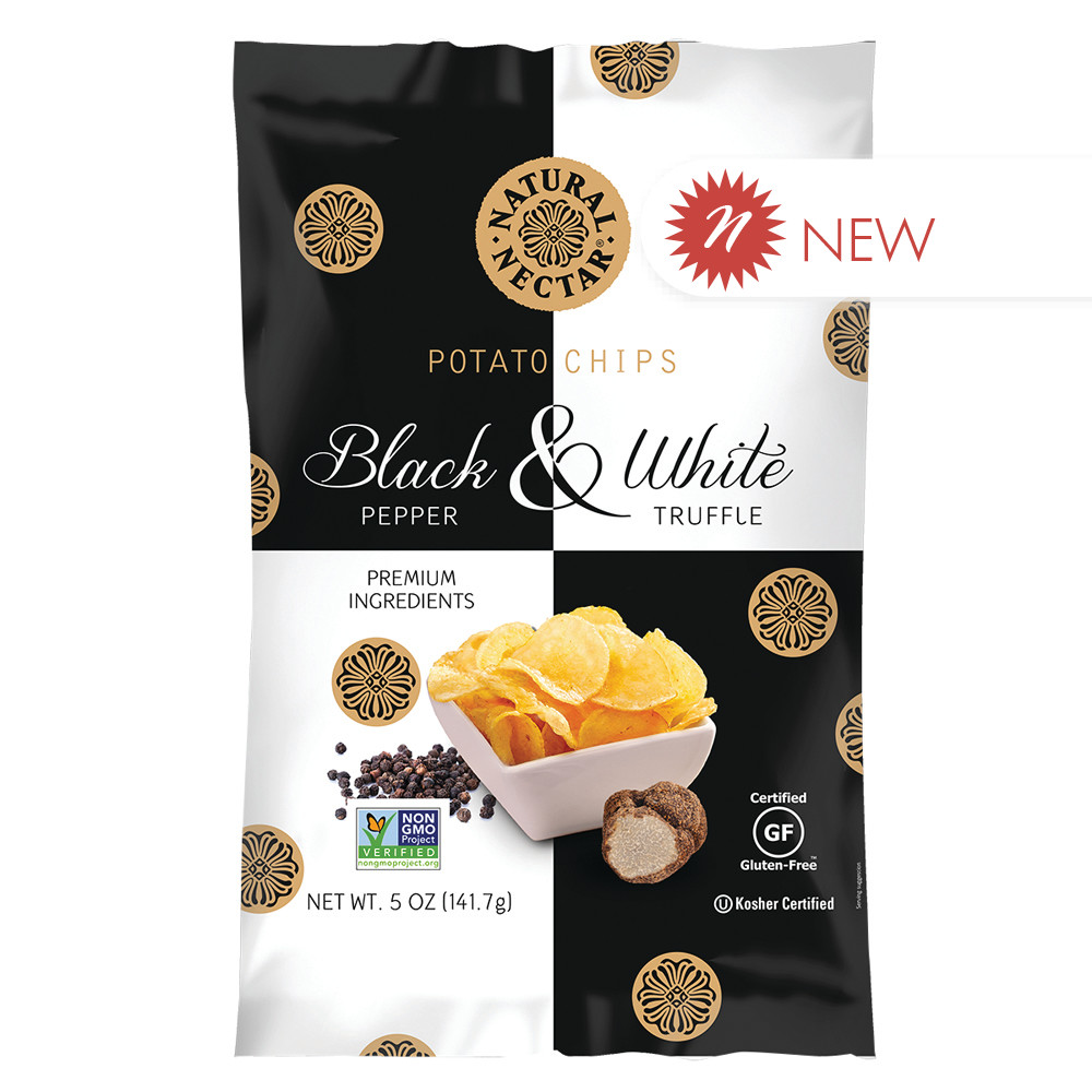 NATURAL NECTAR POTATO CHIPS BLACK PEP/WHT TRUFFLE 5OZ