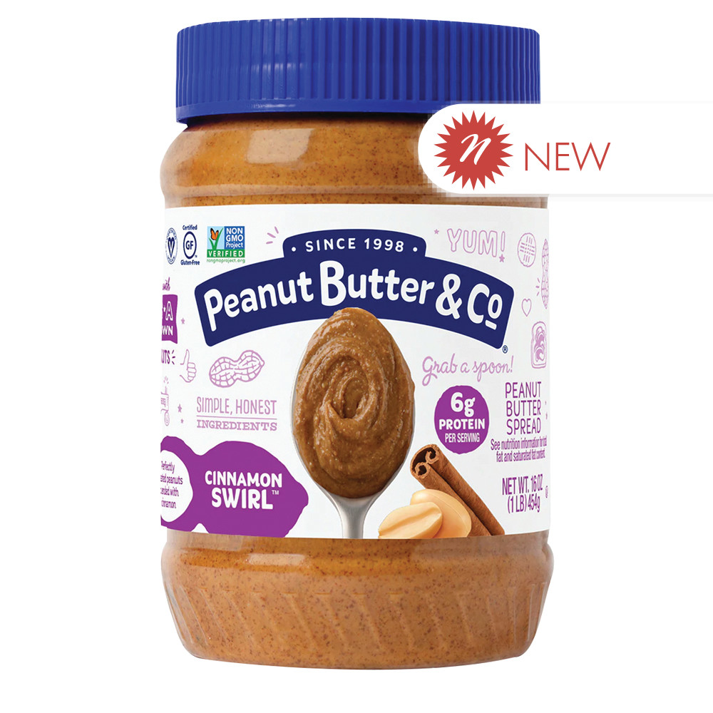 Peanut Butter Co. Cinnamon Swirl 16 oz Jar Nassau Candy