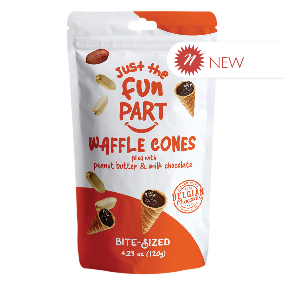 Just The Fun Part Peanut Butter Waffle Cones Nassau Candy