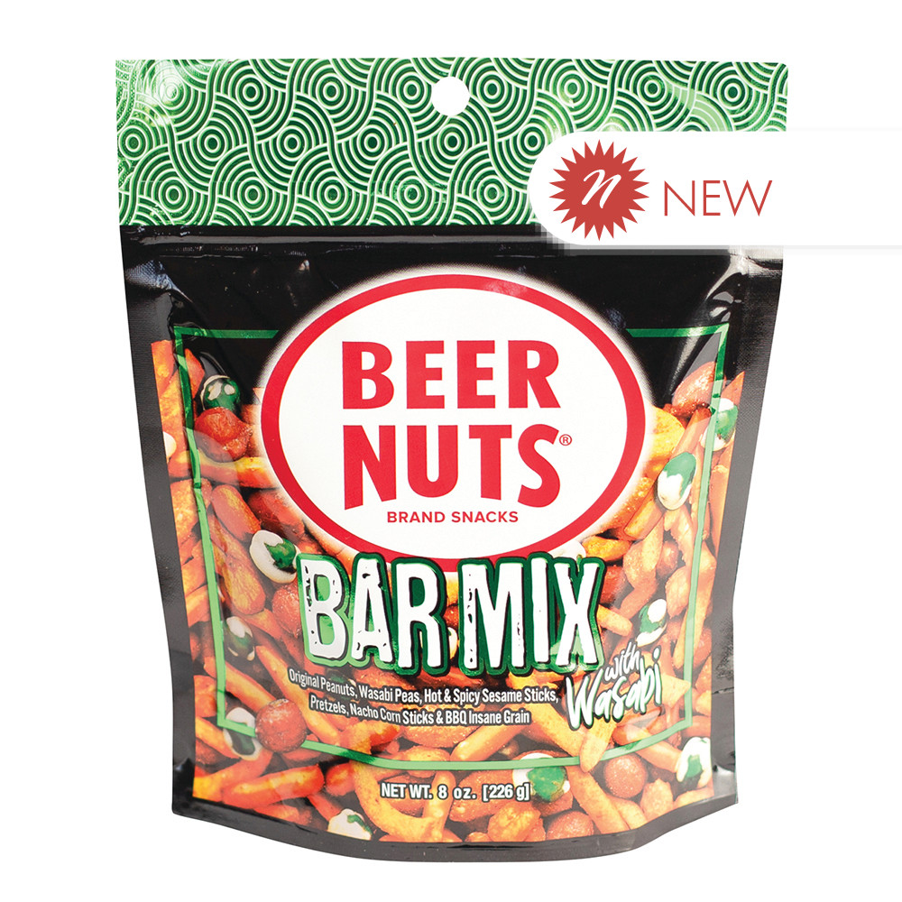 Beer Nuts Bar Mix With Wasabi 8 oz Pouch Nassau Candy