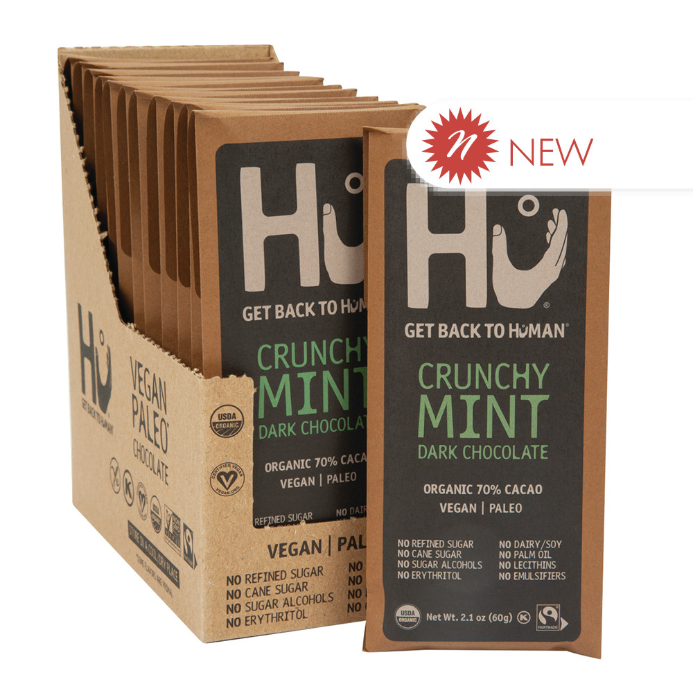 Hu Dark Chocolate Crunchy Mint 2.1 oz Bar Nassau Candy