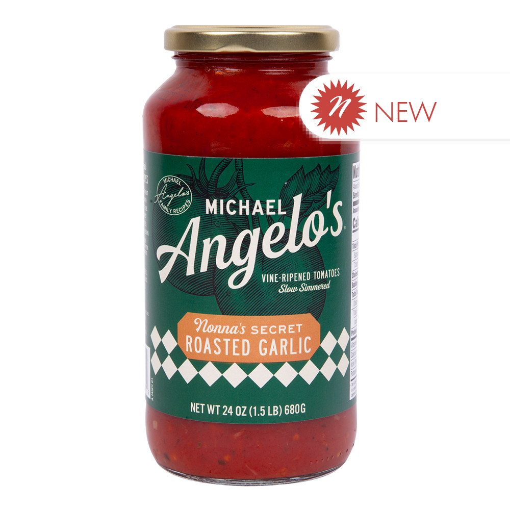 Michael Angelo's Secret Roasted Garlic Sauce Jar Nassau Candy