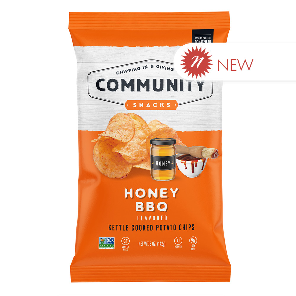 Community Snacks Honey BBQ Chips 5 oz Bag Nassau Candy