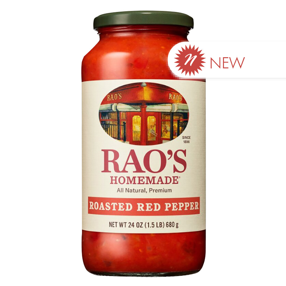 Rao's Roasted Red Pepper Sauce 24 oz Glass Jar Nassau Candy