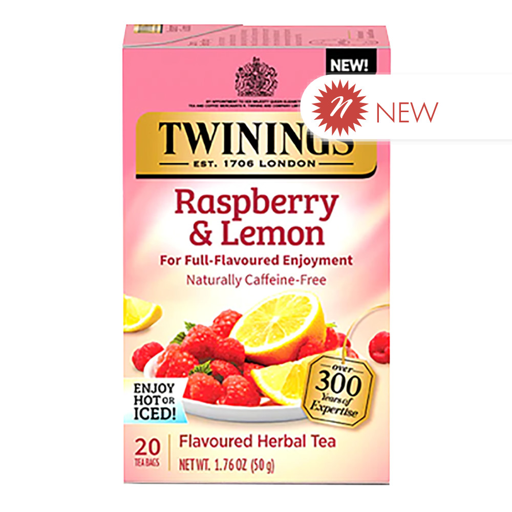 Twinings Raspberry and Lemon Herbal Tea 20 Ct Box Nassau Candy