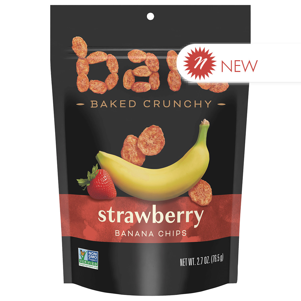 Bare Strawberry Banana Chips 2.7 oz Pouch Nassau Candy