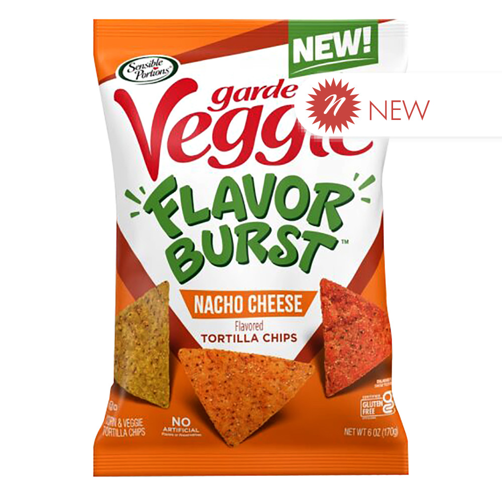 Sensible Portions Garden Veggie Nacho Cheese Tortilla Chips 6 oz Bag