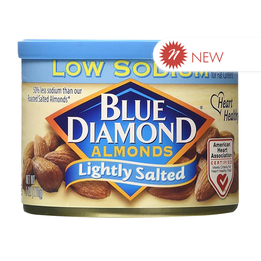 Blue Diamond Lightly Salted Almonds 6 oz Can Nassau Candy