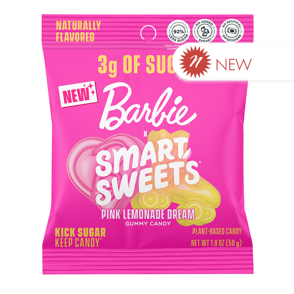 Smart Sweets Barbie Pink Lemonade Dream Gummy Candy 1.8 oz Bag Nassau
