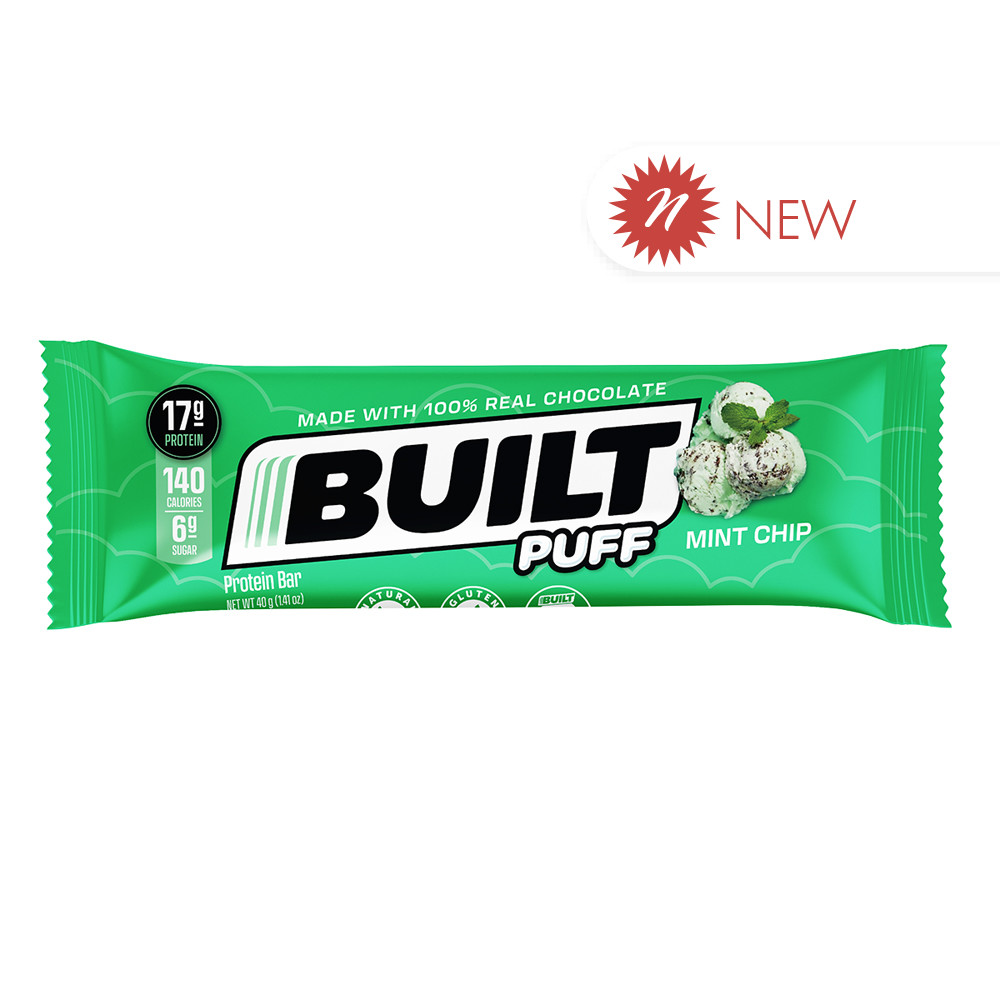 Built - Puff Protein Bar - Mint Chip - 1.41oz | Nassau Candy