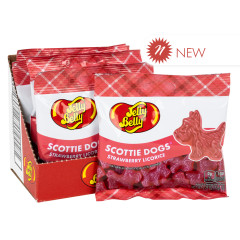 JELLY BELLY STRAWBERRY LICORICE SCOTTIE DOGS 2.75 OZ PEG BAG