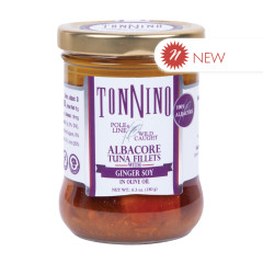 TONNINO ALBACORE TUNE FILLETS WITH GINGER SOY IN OLIVE OIL 6.3 OZ