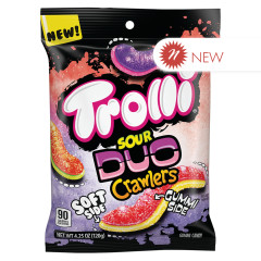 TROLLI SOUR DUO CRAWLERS 4.25 OZ PEG BAG