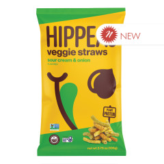 HIPPEAS VEGGIE STRAWS SOUR CREAM & ONION 3.75 OZ