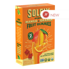 SOLELY ORGANIC MANGO & ORANGE WHOLE FRUIT GUMMIES 3.5 OZ BOX