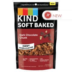 KIND SOFT BAKED GRANOLA DARK CHOCOLATE CHUNK CHEWY GRANOLA CLUSTERS 11 OZ BAG