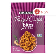PRETZEL CRISPS BITES GARLIC & HERB 12 OZ BAG