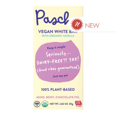 PASCHA VEGAN WHITE CHOCOLATE BAR 100% PLANT BASED 2.82 OZ