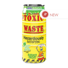 TOXIC WASTE SOCIABLE SOUR APPLE ENERGY DRINK 16 OZ CAN *NOT FOR SALE IN CANADA*