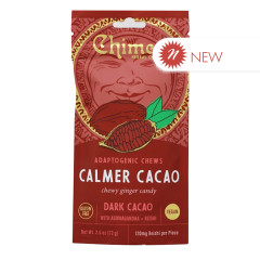 CHIMES ADAPTOGENIC GINGER CHEWS CALMER CACAO 2.5 OZ BAG