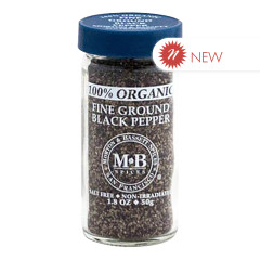 MORTON & BASSETT - ORG FINE GROUND BLACK PEPPERMINT - 1.8OZ