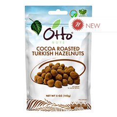 OTTO SNACKS COCOA ROASTED HAZELNUTS 5 OZ POUCH