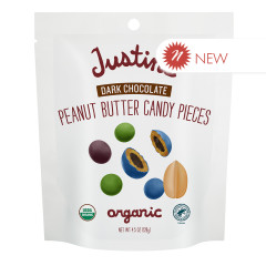 JUSTIN'S - DARK CHOCOLATE PEANUT BUTTER PIECES - 4.5OZ