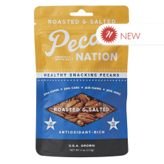 PECAN NATION - ROASTED SALT PECANS POUCH - 4OZ