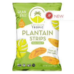 ARTISAN TROPIC SEA SALT PLANTAIN STRIPS  4.5 OZ BAG