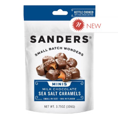 SANDERS MILK CHOCOLATE SEA SALT CARAMEL MINI BITES 3.75 OZ BAG