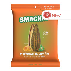 SMACKIN' CHEDDAR JALAPENO SUNFLOWER SEEDS 4 OZ BAG