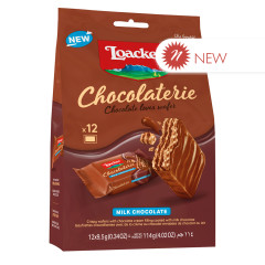 LOACKER MILK CHOCOLATE CHOCOLATERIE WAFERS 4.02 OZ BAG