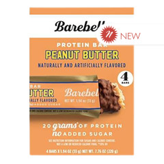 BAREBELLS - PEANUT BUTTER BARS(4CT) - 7.76OZ