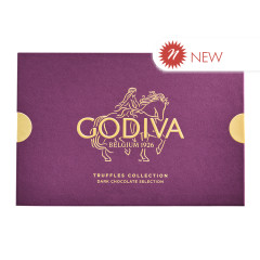 GODIVA SIGNATURE TRUFFLES COLLECTION DARK CHOCOLATE ASSORTMENT 15 PIECE 6.8 OZ BOX