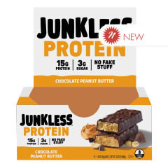 JUNKLESS - CHOCOLATE PEANUT BUTTER PROTEIN BARS - 1.9OZ
