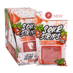 SOUR STRIPS - STRAWBERRY - PEG - 3.4OZ