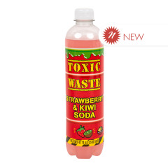 TOXIC WASTE STRAWBERRY & KIWI SODA 17 OZ BOTTLE