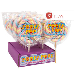 POOFY POP STRAWBERRY MARSHMALLOW CANDY 2.5 OZ