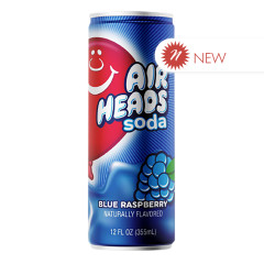 AIRHEADS BLUE RASPBERRY SODA 12 OZ CAN