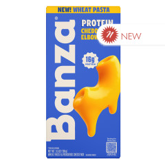 BANZA - PROTEIN WHEAT MAC ELBOWS CHEDDAR - 5.5OZ - PK12