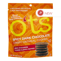 O'TS - SPICY DARK CHOCOLATE OATM COOKIES - 4OZ - PK6